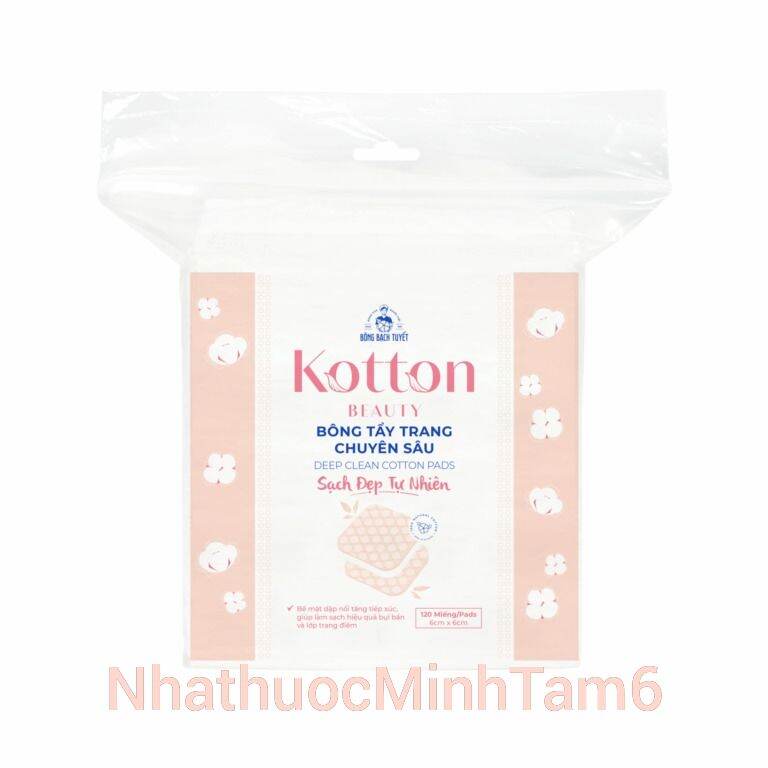 Kotton Beauty 120 Miếng - Bông Tẩy Trang Chuyên Sâu