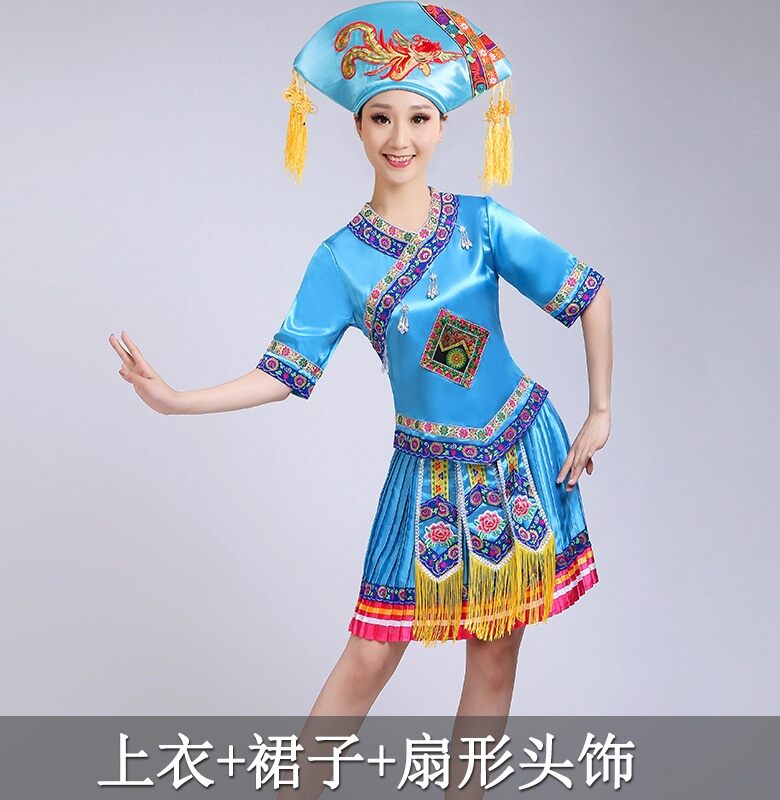 Trang phục dân tộc thiểu số trang phục nữ người lớn trang phục biểu diễn vũ đạo 3 tháng 3 dân tộc miêu dân tộc dao dân tộc di dân tộc choang quảng tây