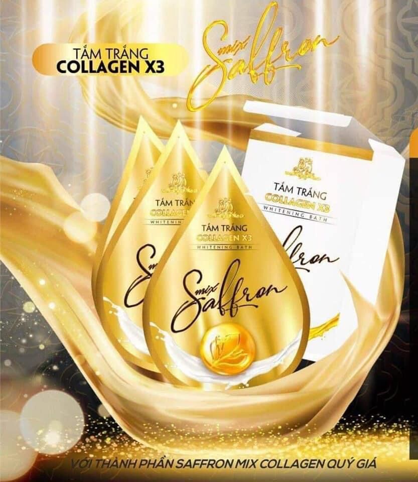 [Chính Hãng]Tắm trắng collagen x3 mix saffron
