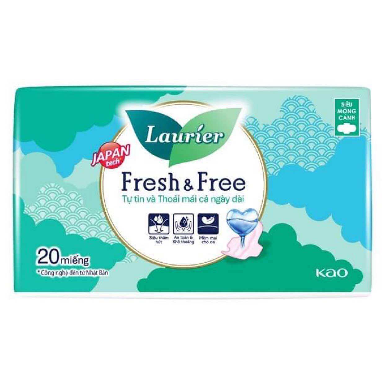 Băng vệ sinh Laurier Siêu mỏng cánh gói lớn