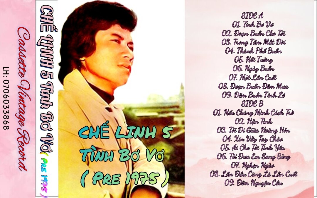 Set 2 cuốn băng Cassette Tiếng hát Chế Linh ( pre 1975)