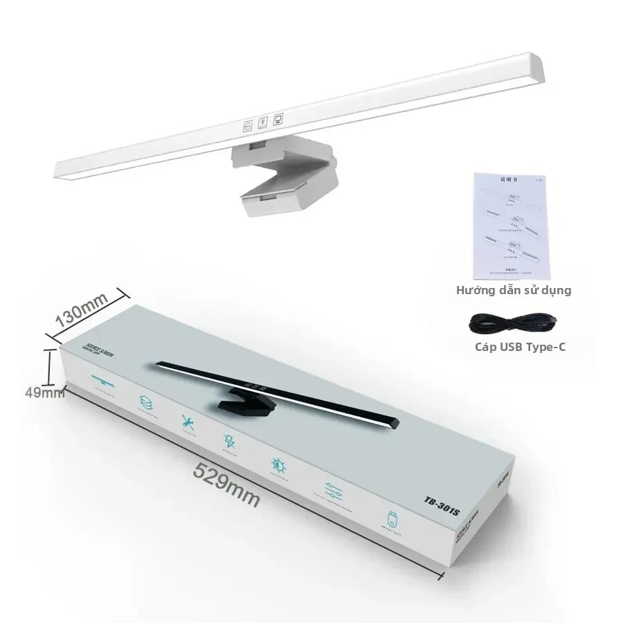 Đèn LED Có Thể Điều Chỉnh Độ Sáng 50cm Đèn Màn Hình Máy Tính Bảo Vệ Mắt Đèn Để Bàn Có Chức Năng Hẹn Giờ Phong Cách Hiện Đại Gắn Tường Để Làm Việc Học Tập