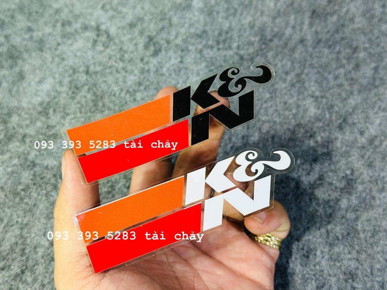 [ 1 MIẾNG ] TEM STICKER K&N TRONG SUỐT DÁN ĐƯỢC NHIỀU VI TRÍ