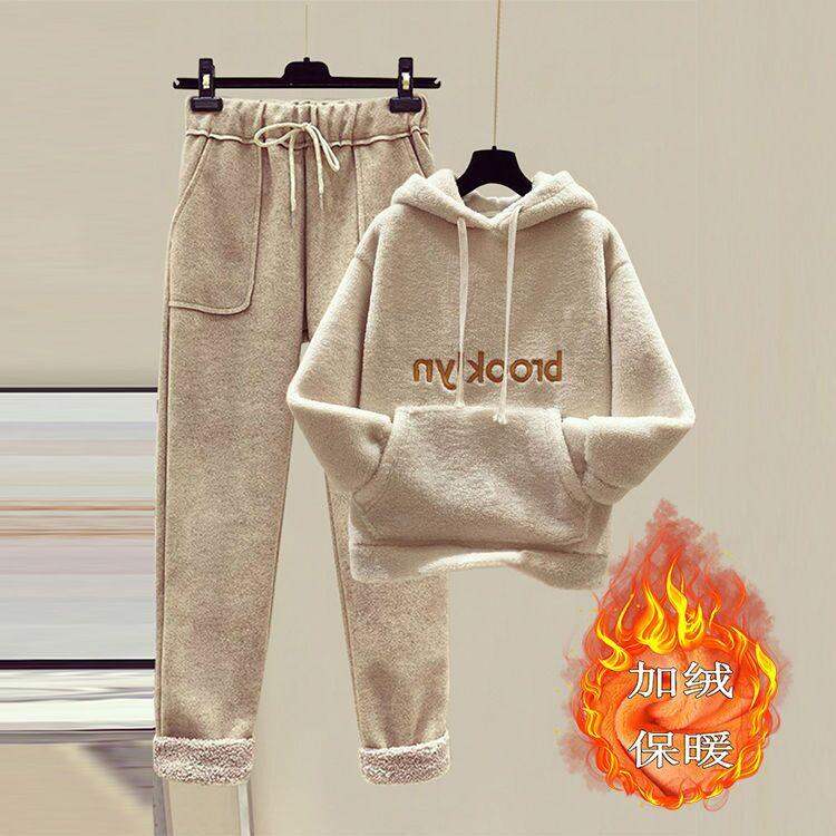 Trang phục thiếu nữ 12 thu đông, bộ áo hoodie bé gái 15 tuổi học sinh trung học cơ sở 14 cho học sinh trung học cơ sở 13, dày 16