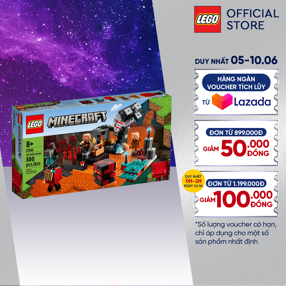 LEGO MINECRAFT 21185 Trận Đối Đầu Tại Nether (300 chi tiết)