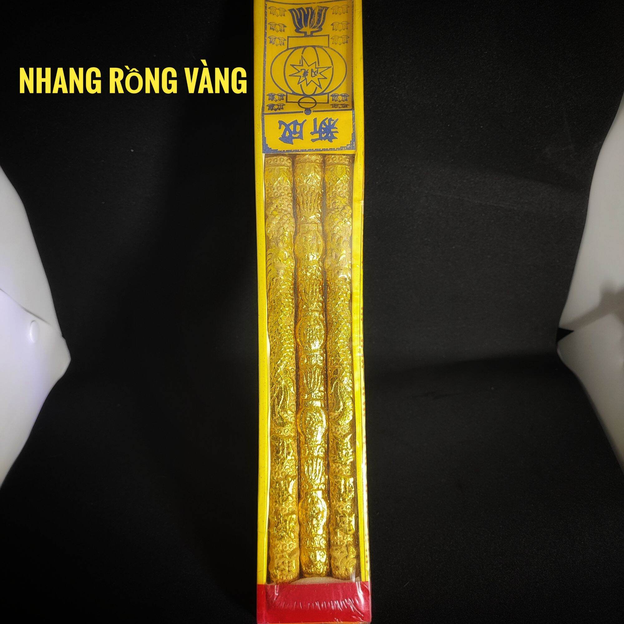 Nhang rồng 3 cây màu vàng 4 Tấc