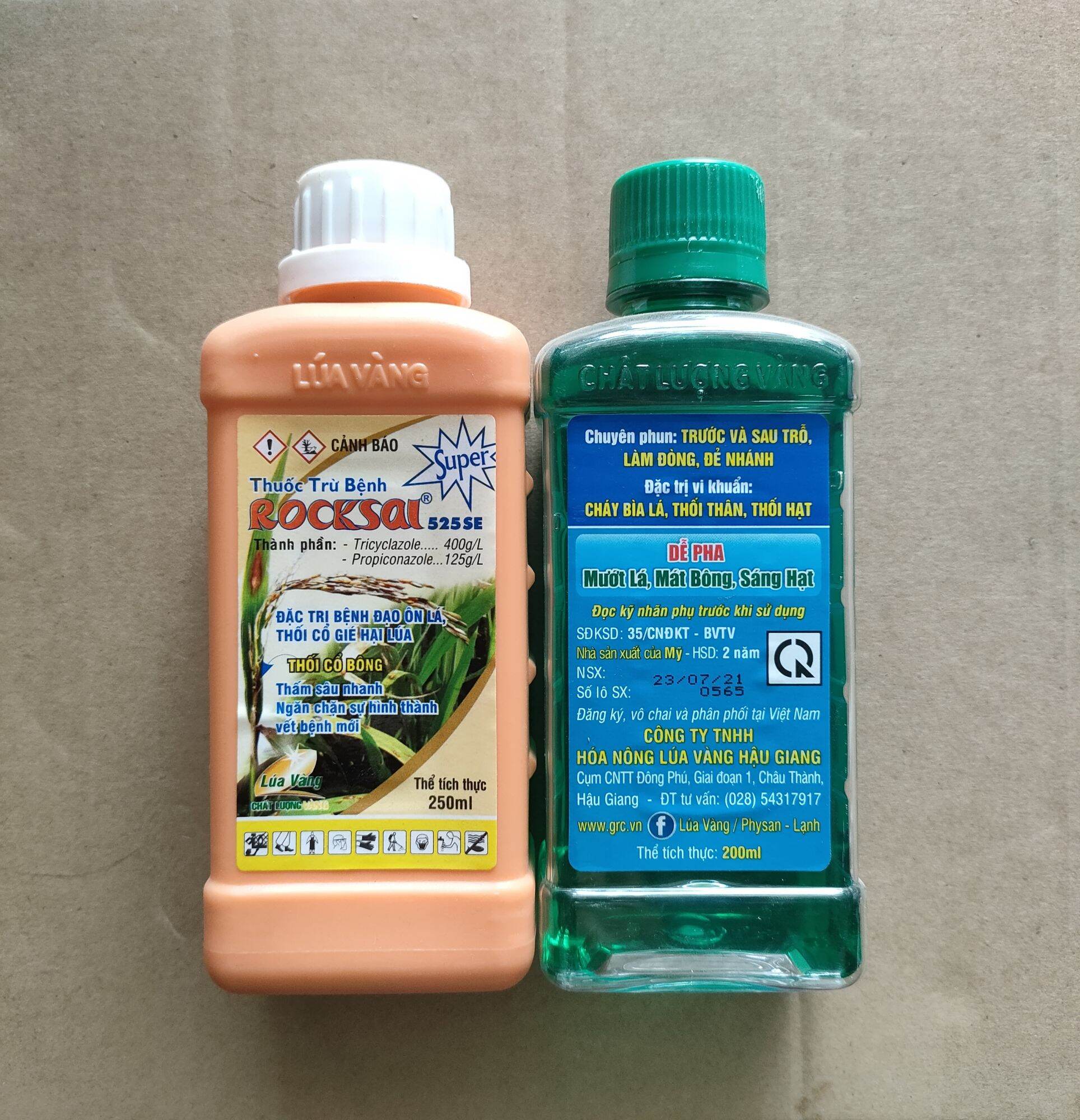 [combo 2chai] Rocsai Physan Lúa Vàng, đạo ôn vi khuẩn cháy bìa lá