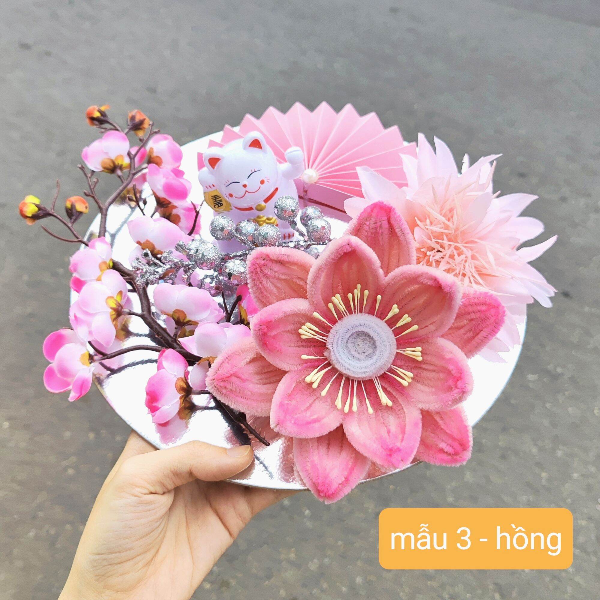 [ Tặng Dây Đèn ] Sét phụ kiện trang trí tháp bánh,tháp lễ Tết