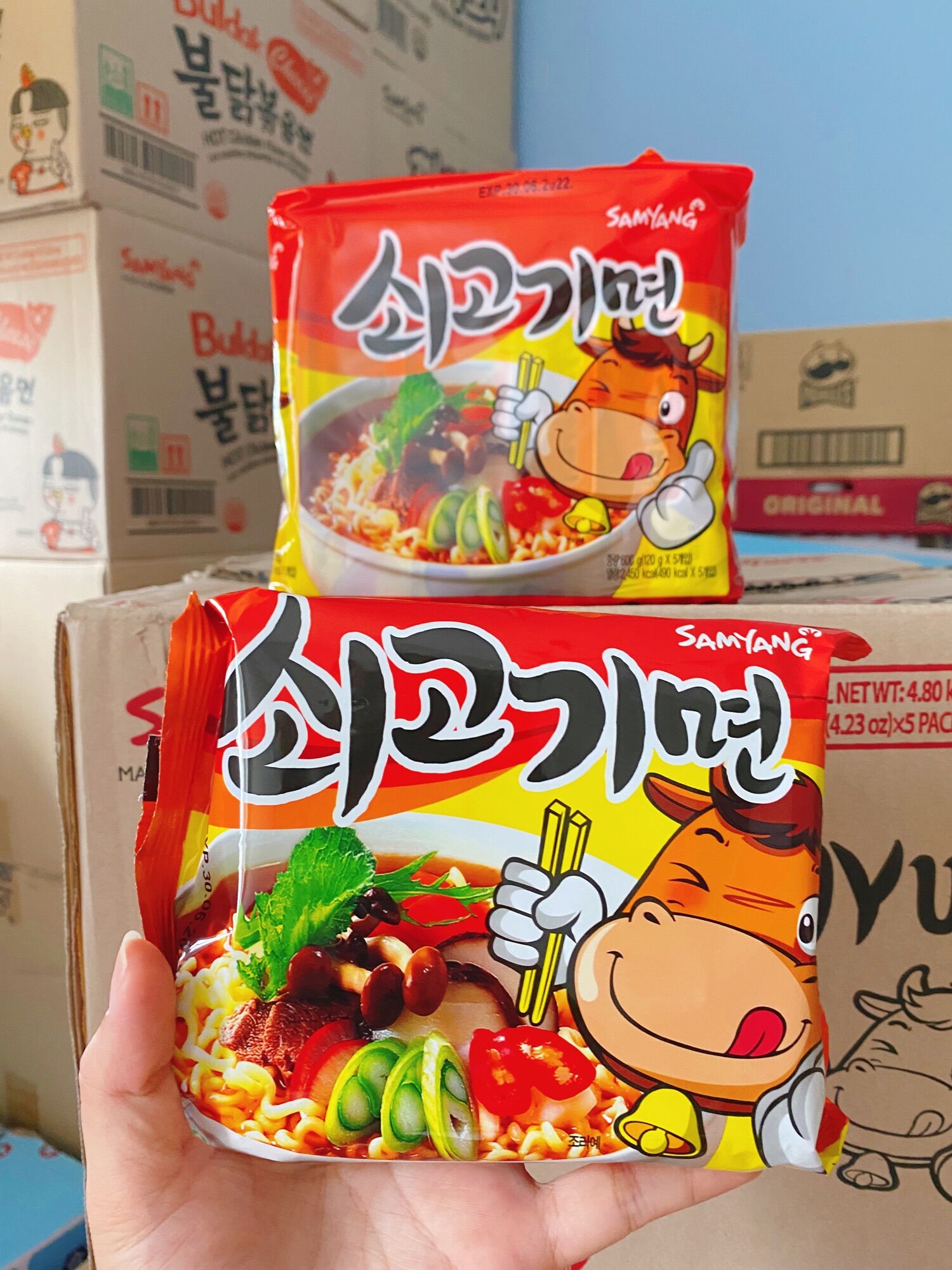 Mì bò Samyang/ Mì Samyang vị bò 120g/ Mì cay nước Samyang