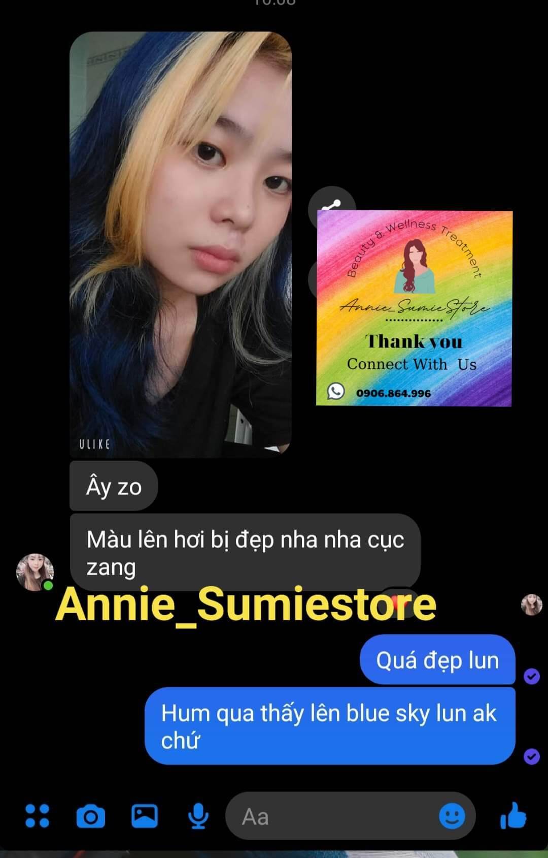Thuốc nhuộm tóc màu XANH DƯƠNG KHÓI SÁNG