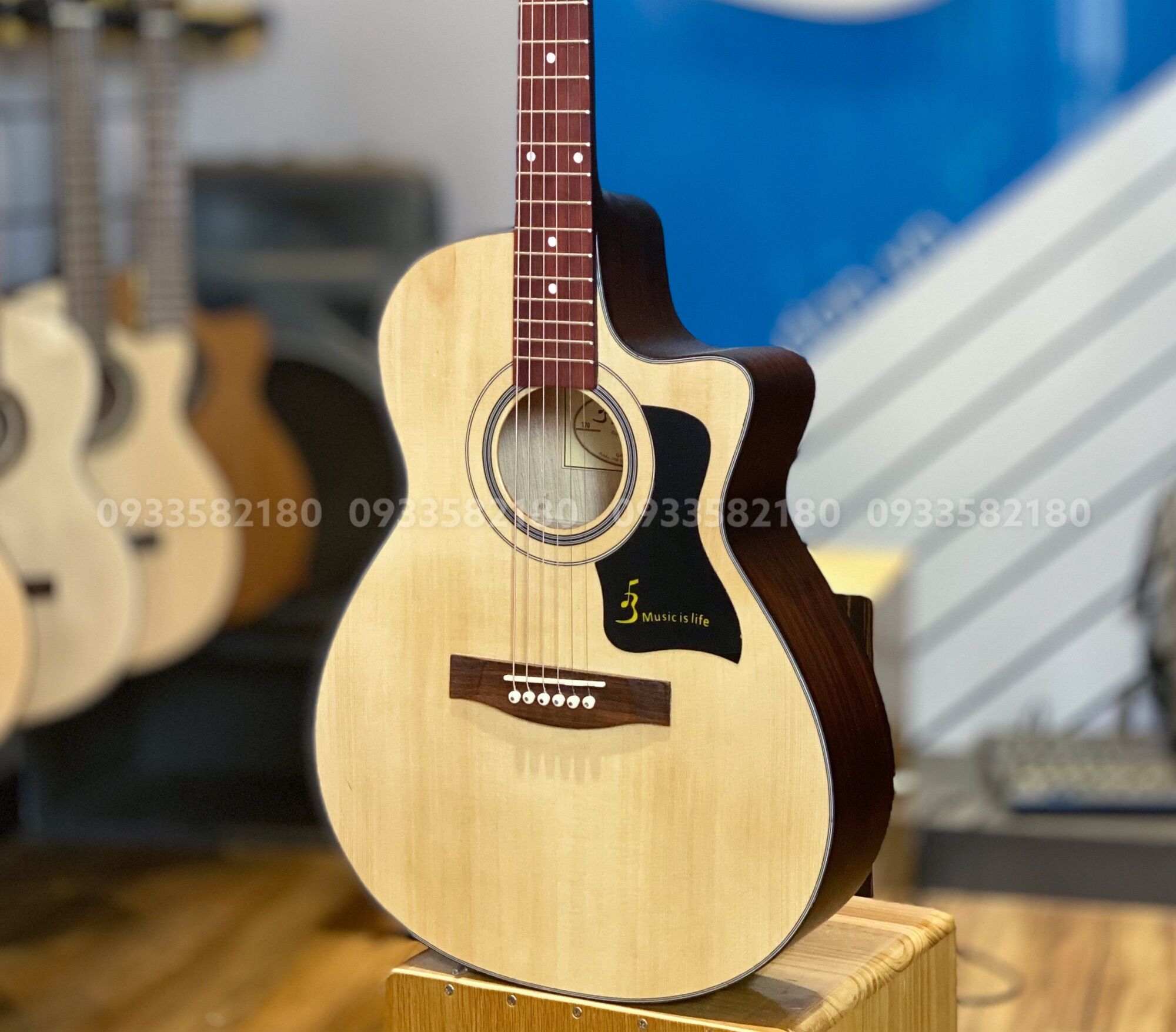 Guitar acoustic ba đờn t70 gỗ ván ép cao cấp có ty