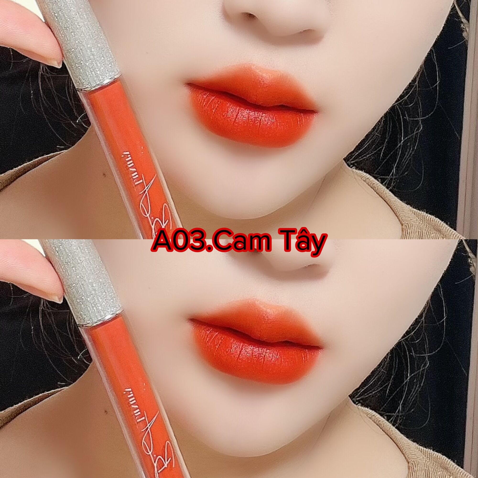 [ Cam Tây A03  _ B.A Luxury  ] Son kem hữu cơ son lì không chì