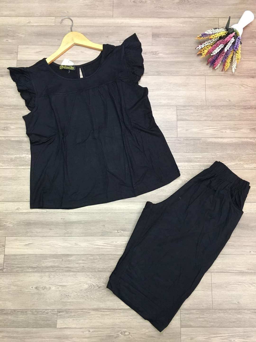 Set bộ lửng thun lụa cotton cánh tiên big size vnxk Tuyền Phan( l.5xl)