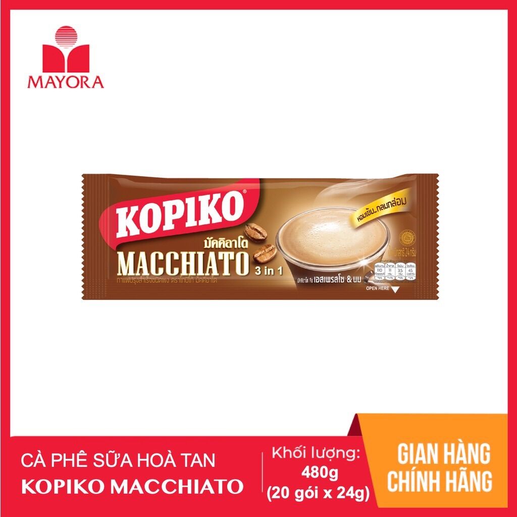 COMBO 20 GÓI CÀ PHÊ 3TR1 HOÀ TAN KOPIKO MAYORA