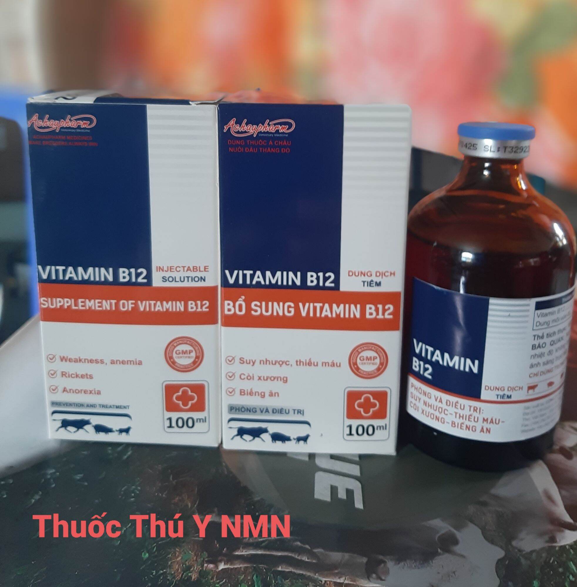 [Lọ 100ml] VITAMIN B12 TẠO MÁU - CHỐNG SUY NHƯỢC - CÒI CỌC TRÊN VẬT NUÔI