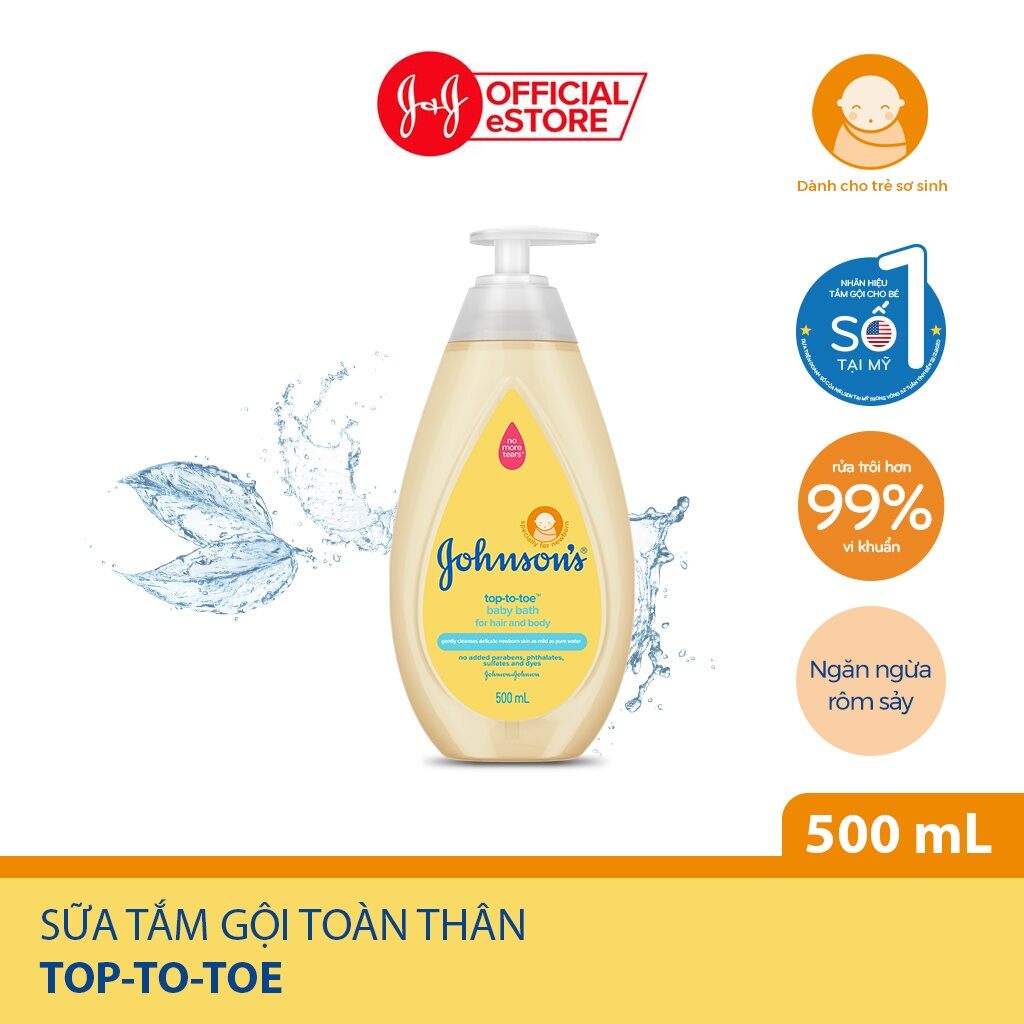 TẮM GỘI TOÀN THÂN BABY JONHSON 5OOML.