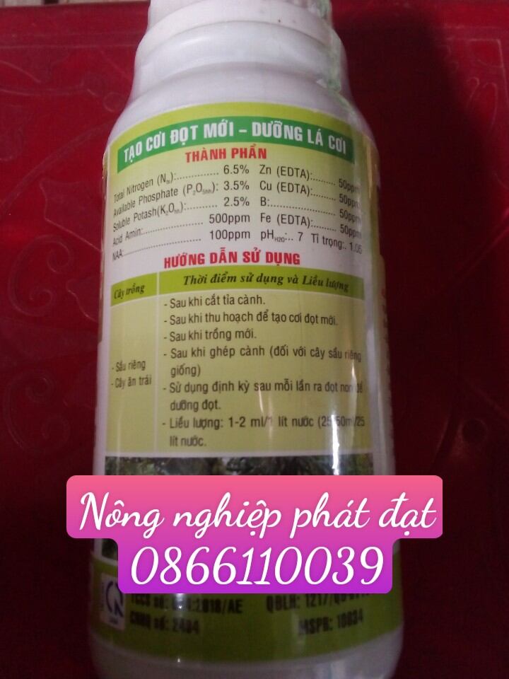 phân bón lá dưỡng lá sầu riêng
