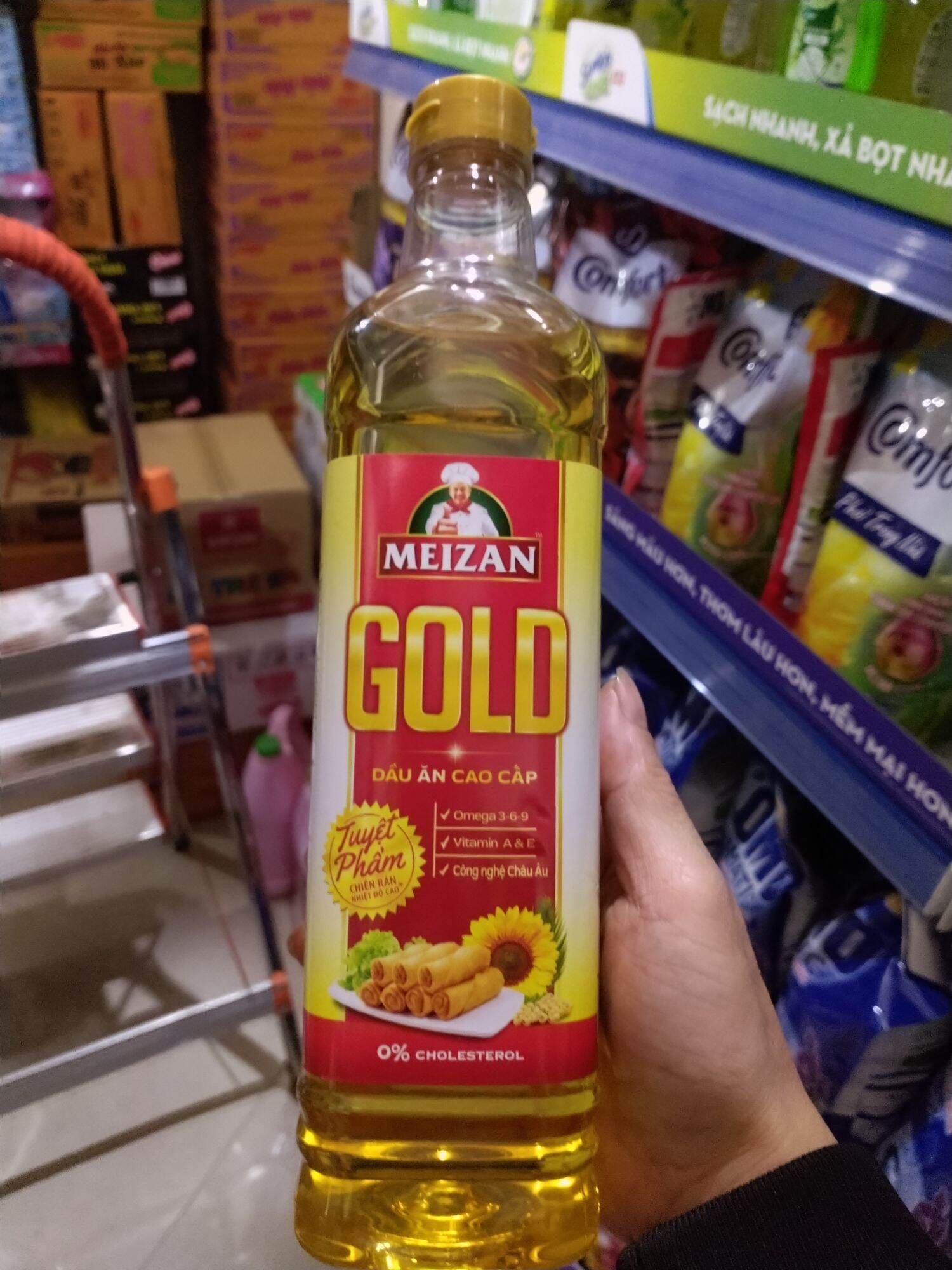 Dầu ăn Meizan Gold chai 1 lít