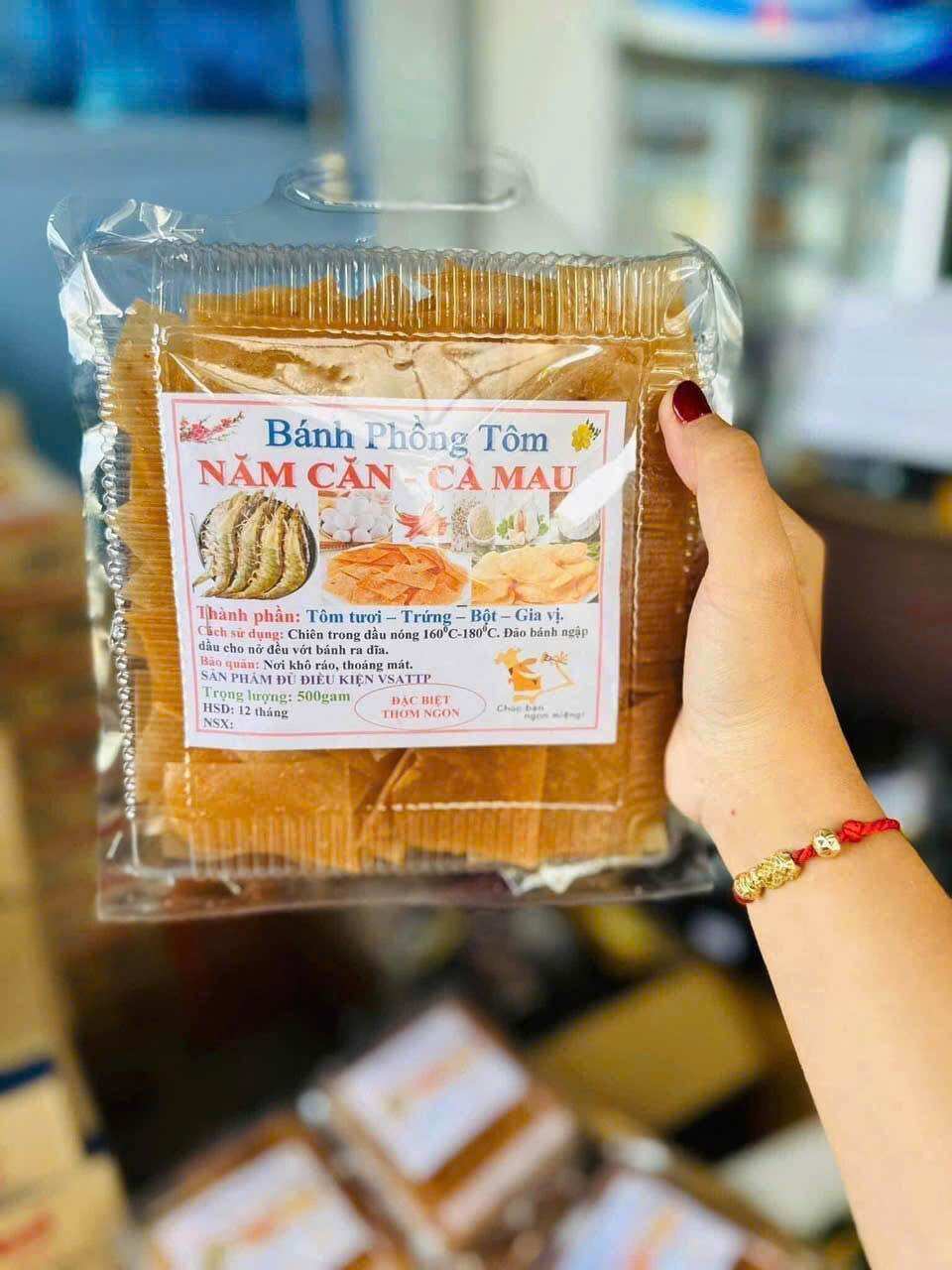 Bánh Phồng Tôm Năm Căn Cà Mau Hộp Siêu Tiện Lợi ( 500 Gram )🥯
