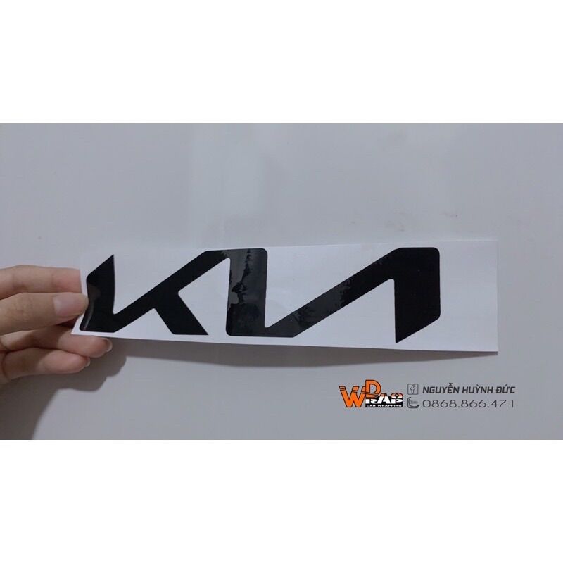 Decal dán đổi màu logo KIA Mới ( 1 cặp)