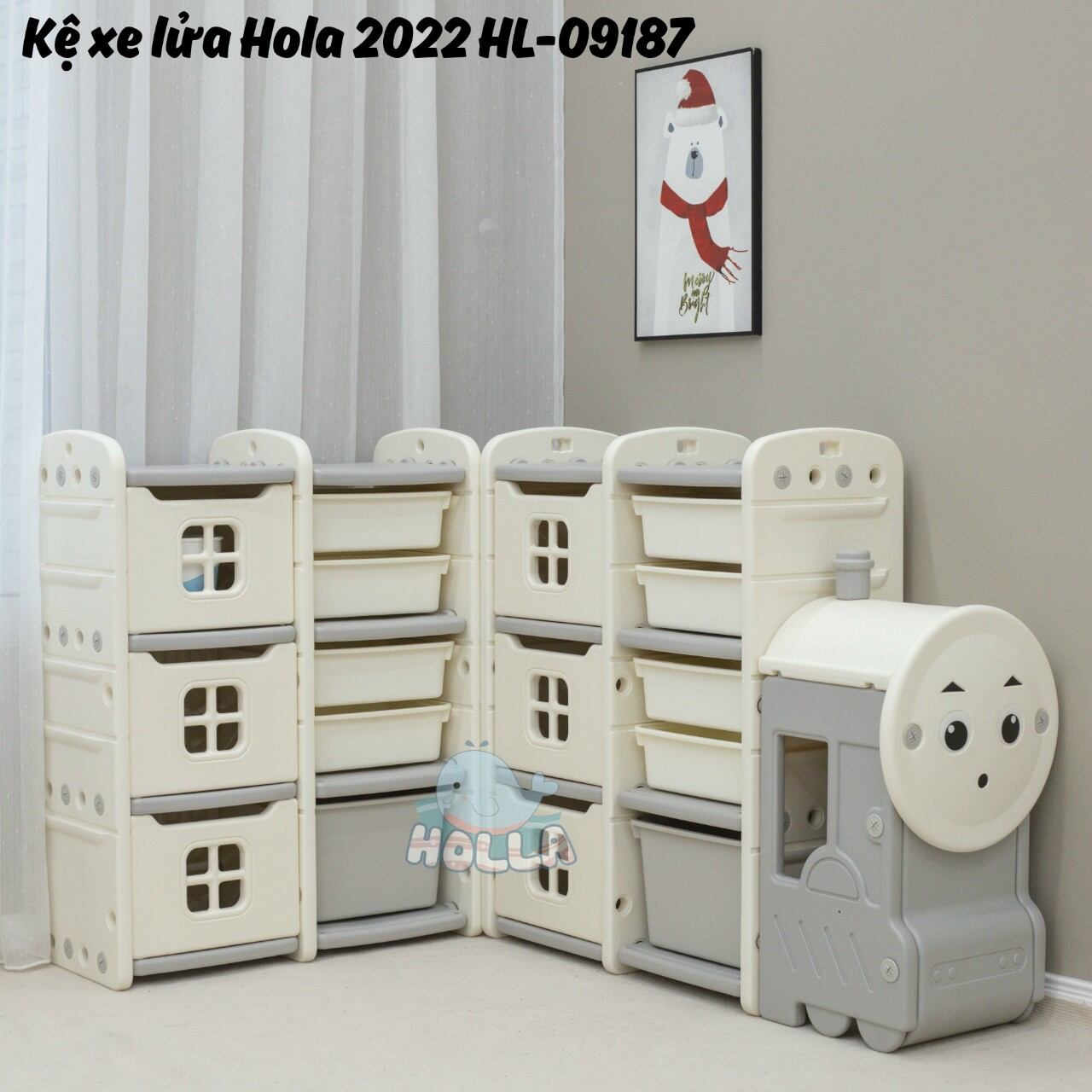 Kệ đồ chơi xe lửa cho bé holla 2022 hl -09187
