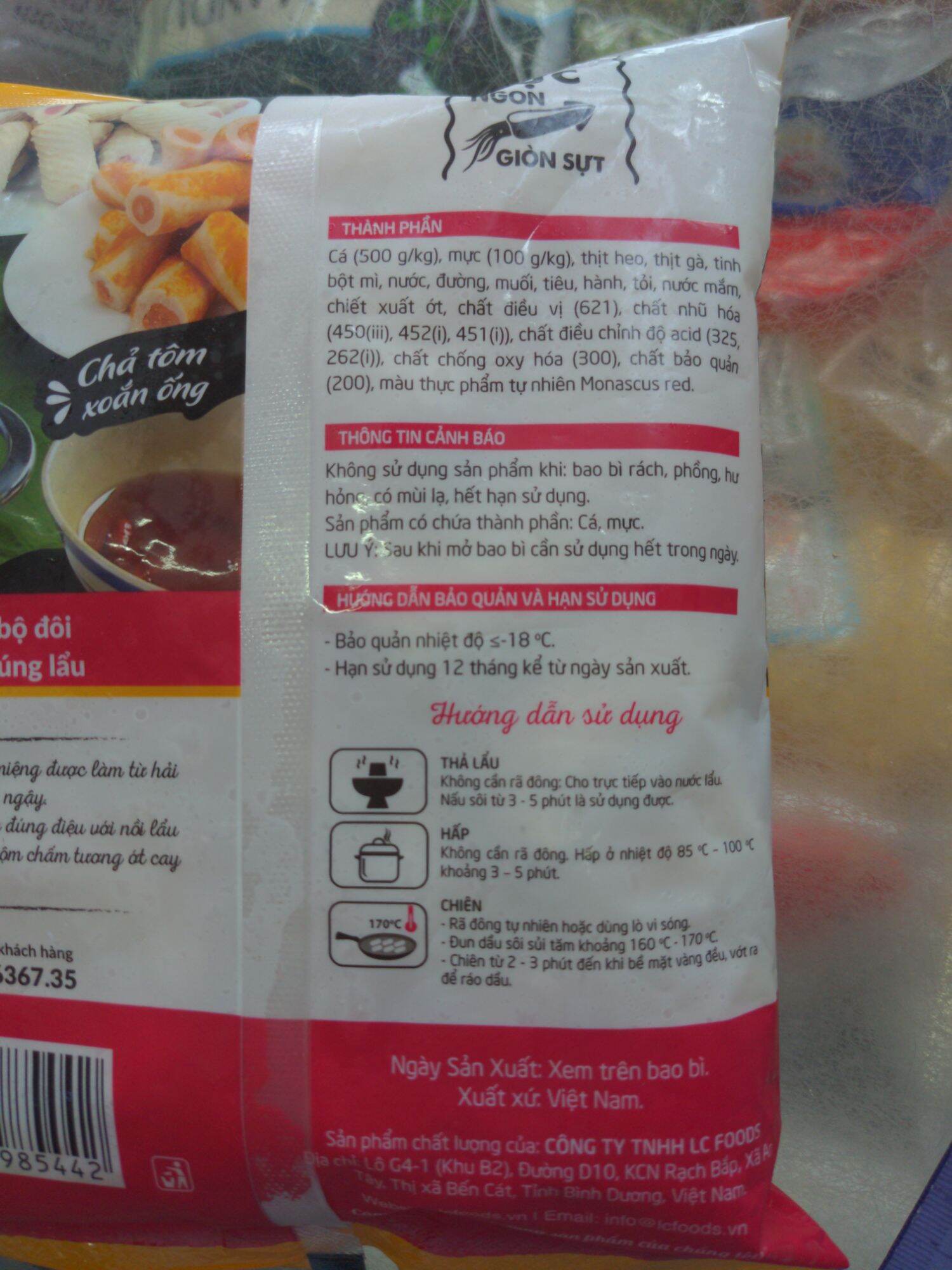Chả mực xoắn ống 500g