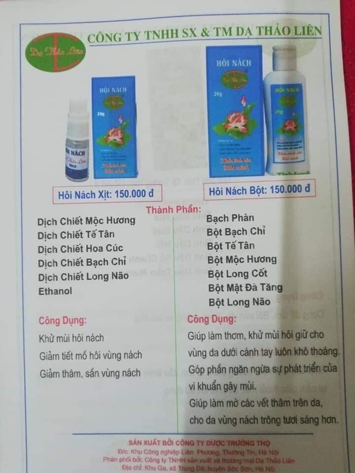 Bột Khử Mùi Hôi Nách