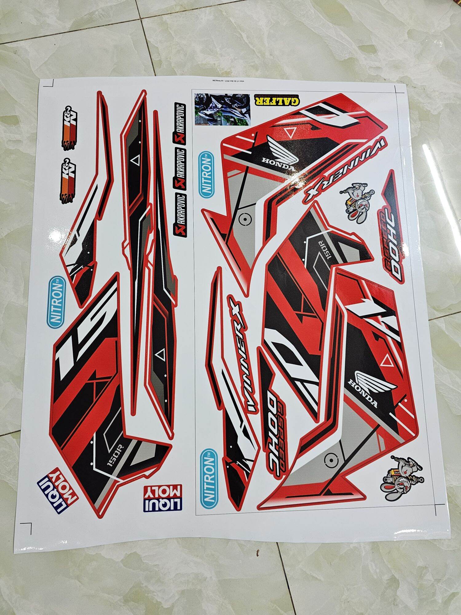 Tem xe winner x v3 dán xe đỏ _ winx v3 _ win x v3