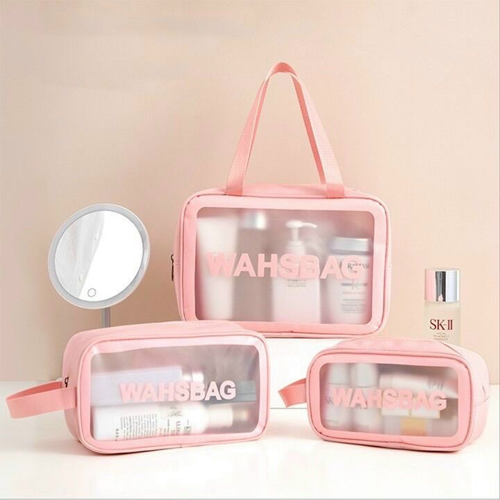 Set 3 túi đựng mỹ phẩm wahbag - túi đựng đồ trang điểm