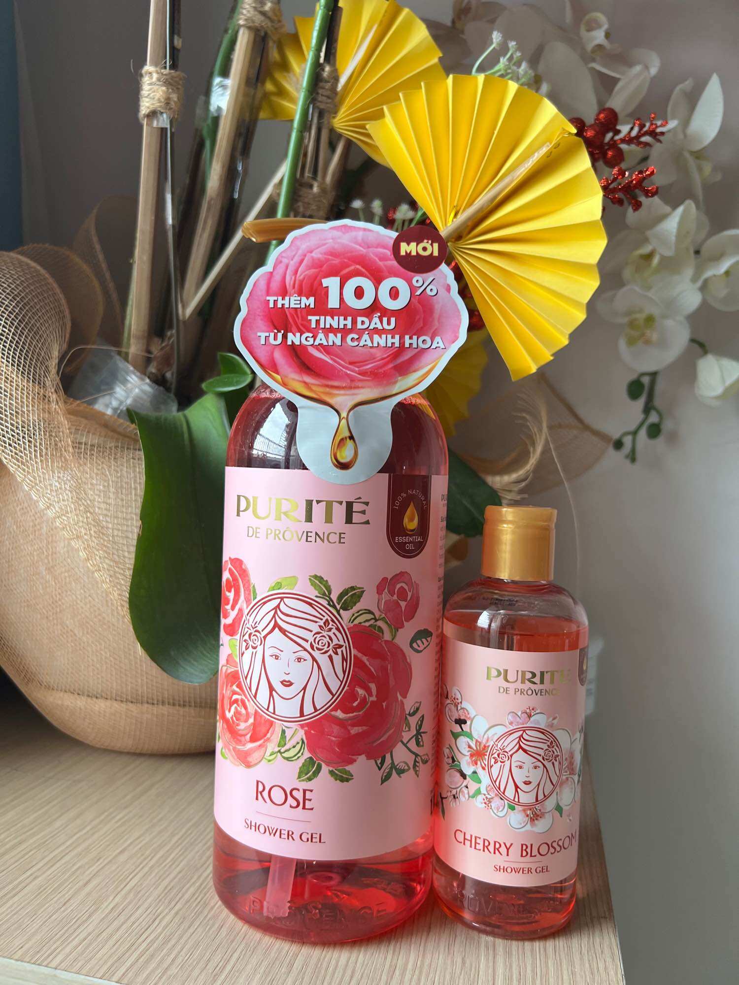 Sữa tắm Purite hoa hồng 1100ml