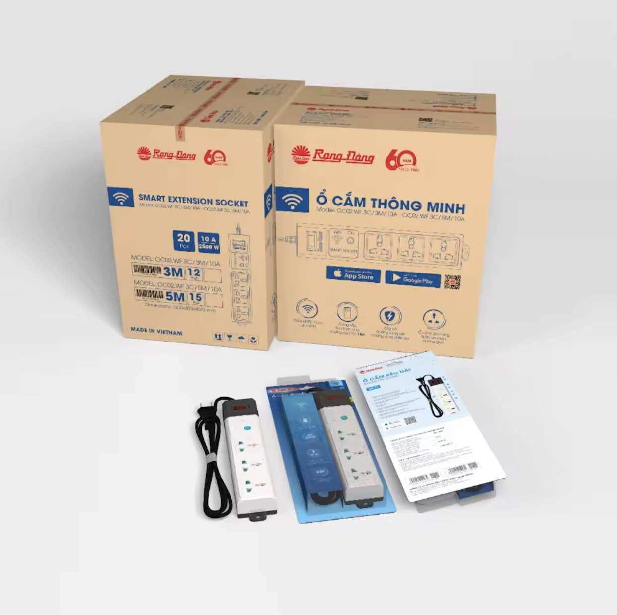 Ổ cắm thông minh Wifi 3m Model: OC02.WF 3C/3M/10A