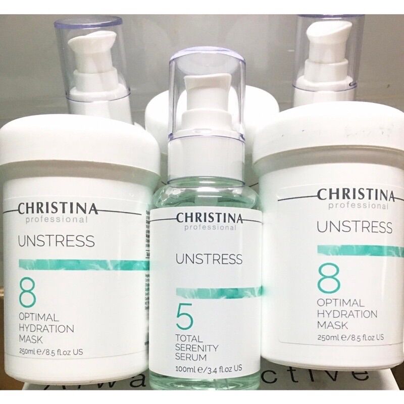 Combo Serum & Mặt Nạ Phục Hồi Da Christina Unstress 8