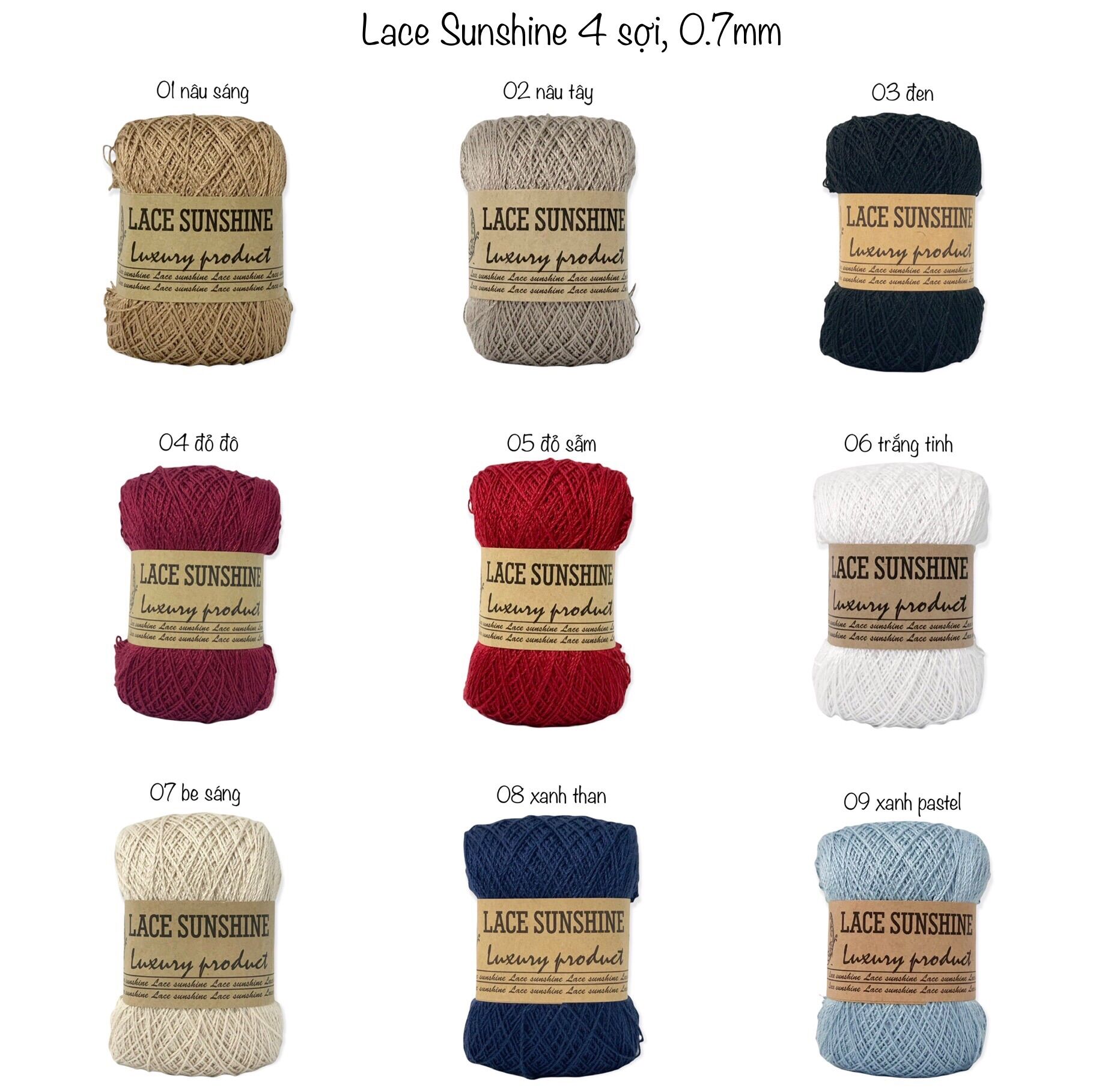 Lace Sunshine 4 sợi 0.7mm