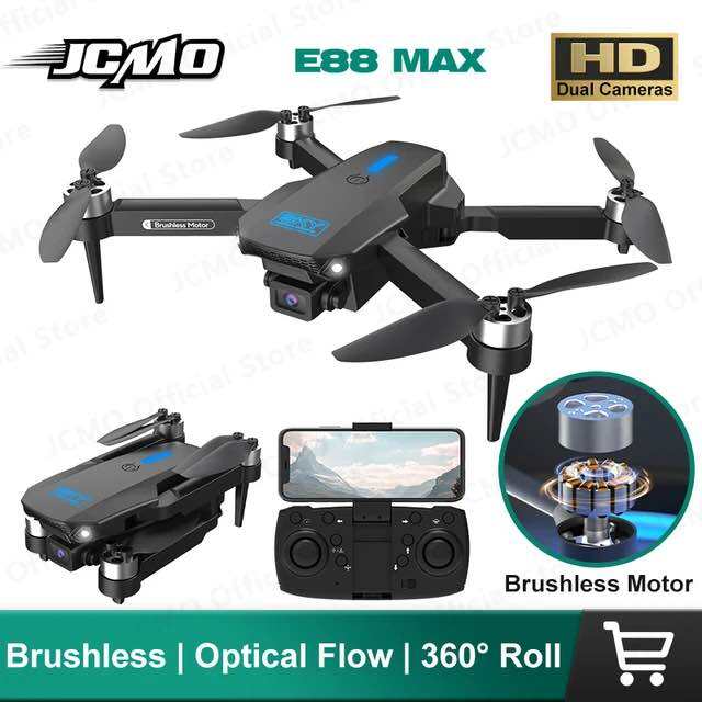 Flycam E88 max động cơ không chổi than bền - bh 1 tháng