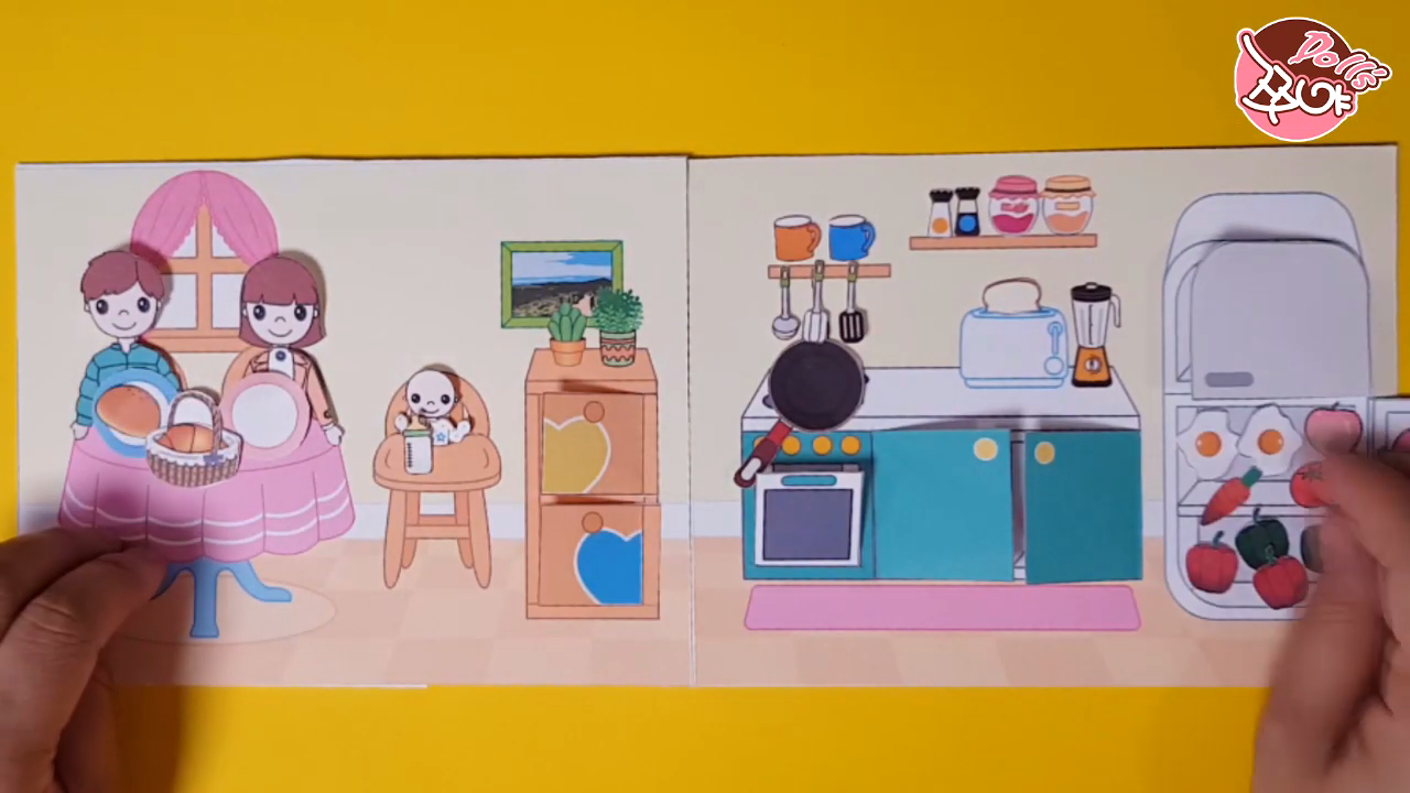 (BÚP BÊ GIẤY) GIA ĐÌNH BÚP BÊ GIẤY