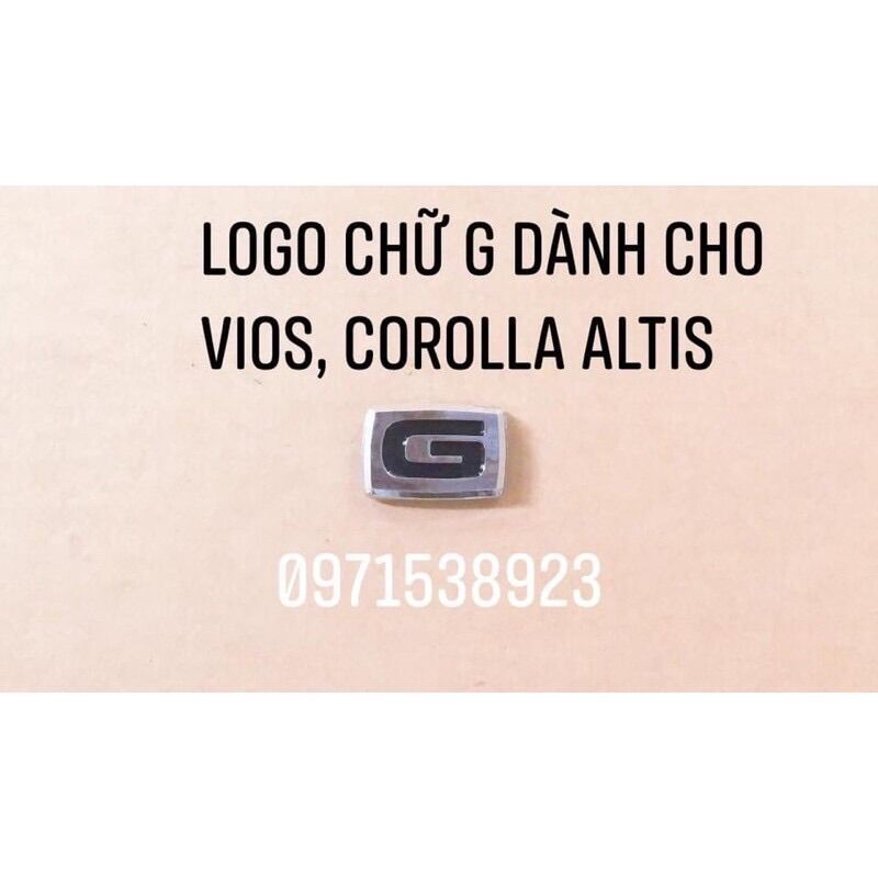 chữ nổi VIOS E G dán đuôi xe