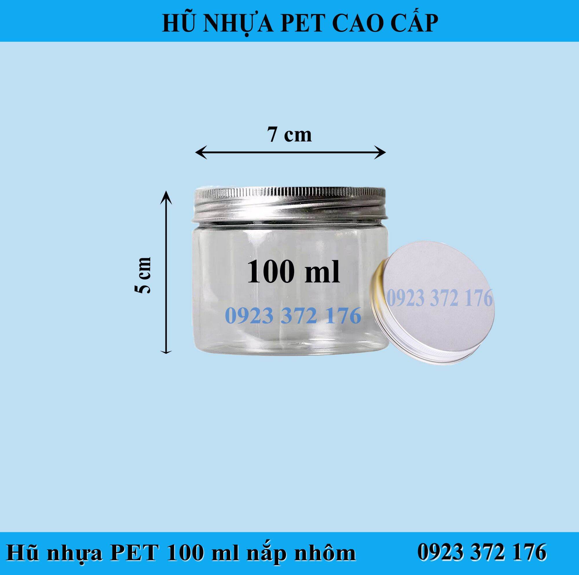 Combo 10 hũ nhựa PET 100ml cao cấp