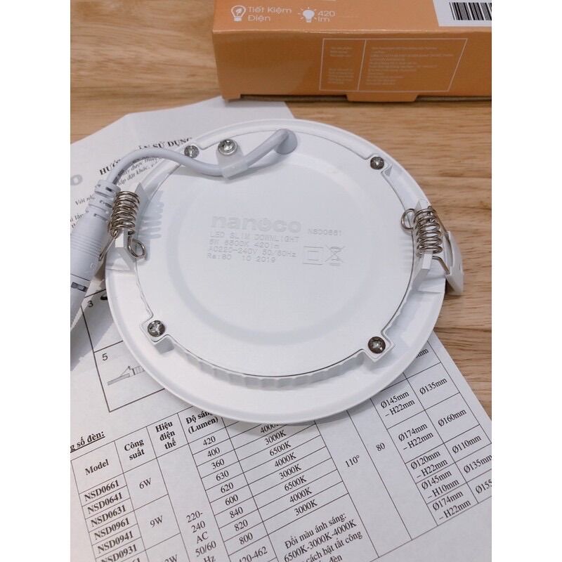 Đèn 6w âm Trần led nanoco 3 chế độ sáng