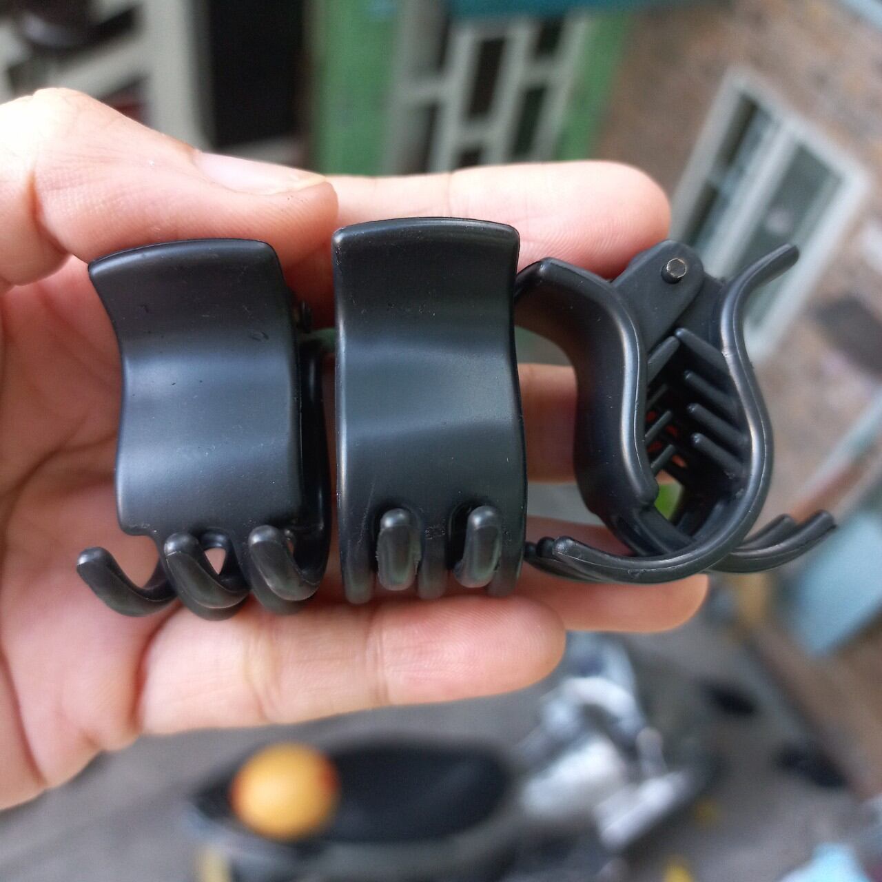 Combo 6 Kẹp tóc 5 răng nhí 3cm mã 33(đen bóng/đen nhám)