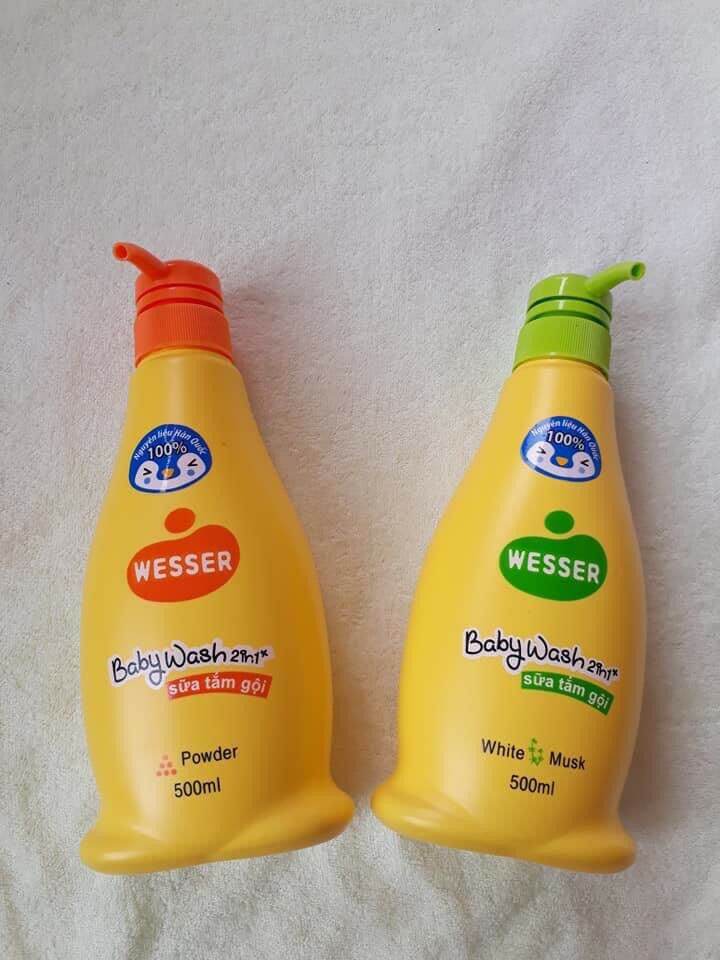 Sữa tắm gội wesser dành cho bé 500ml
