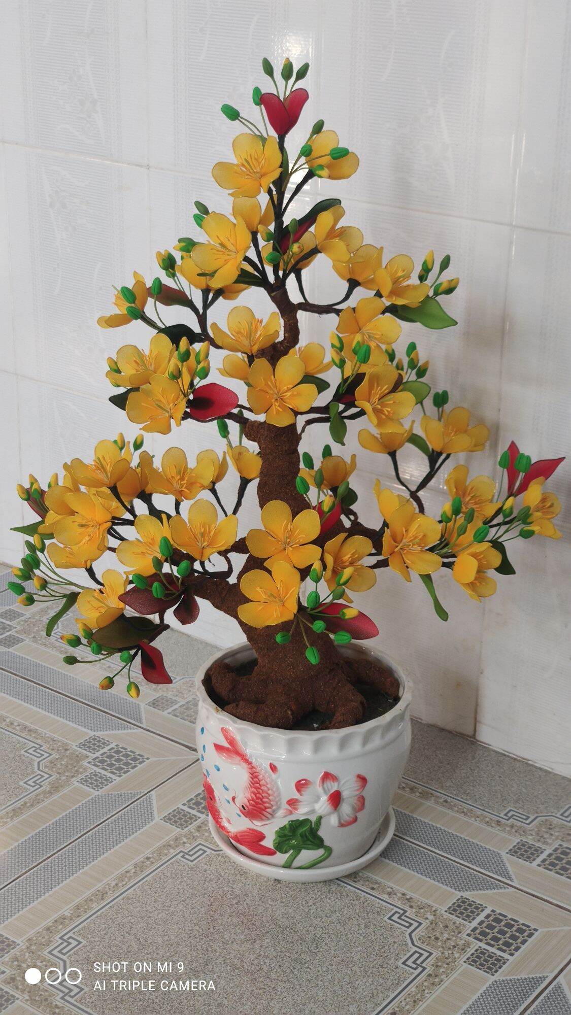 Hoa mai đèn chớp 4 màu