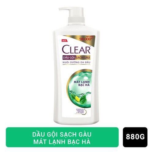 [Hcm]Dầu Gội Clear Bạc Hà Mát Lạnh Chai 900Ml