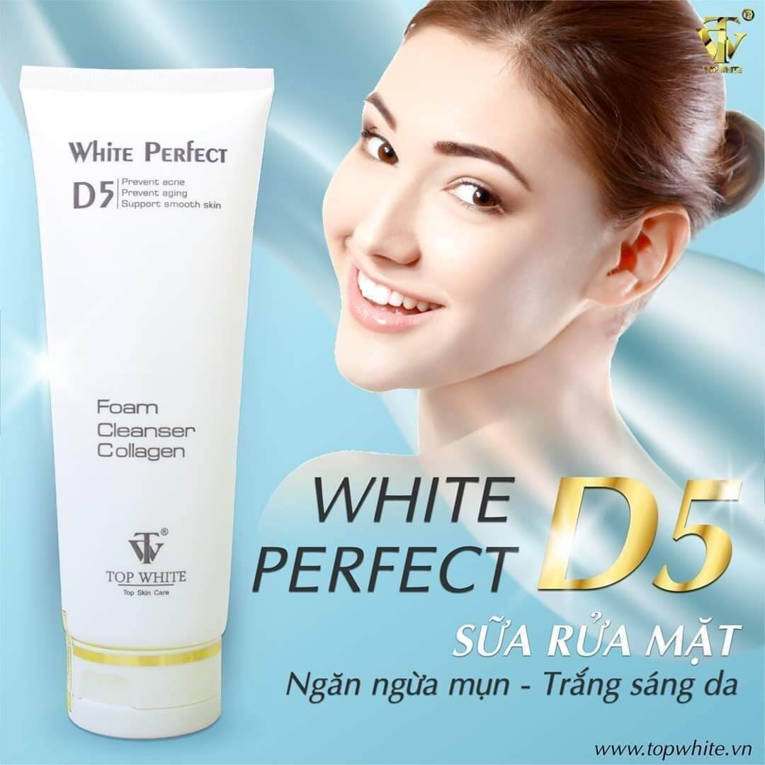 SỮA RỮA MẶT TRẮNG DA,NGĂN NGỪA MỤN D5 TOP WHITE.