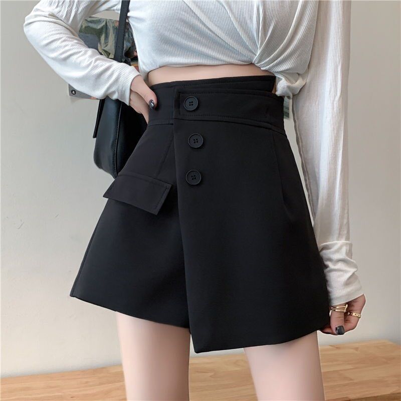 Chân váy 3 nút tà lệch vải for xinh