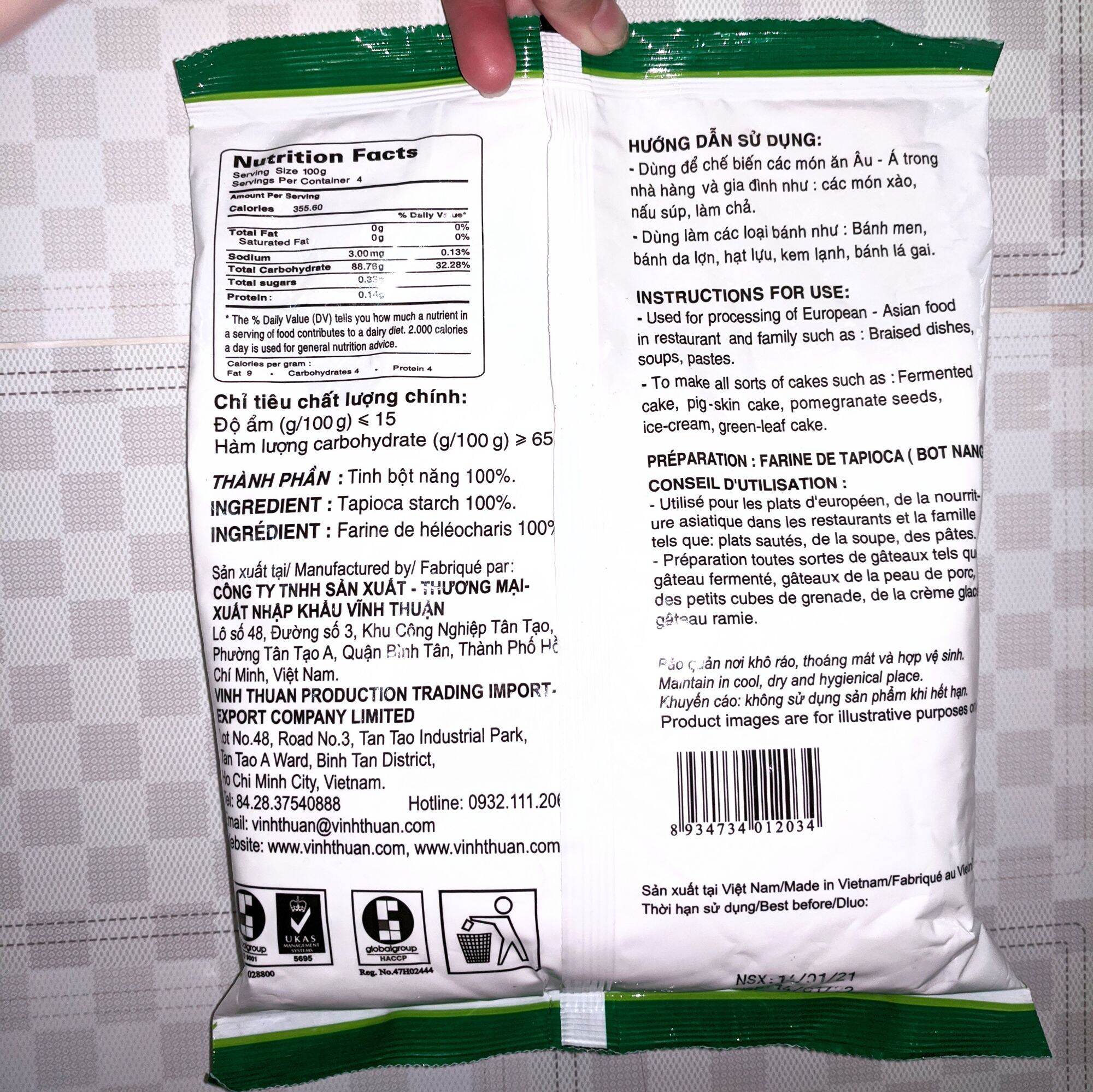 Bột năng Vĩnh Thuận 400 g
