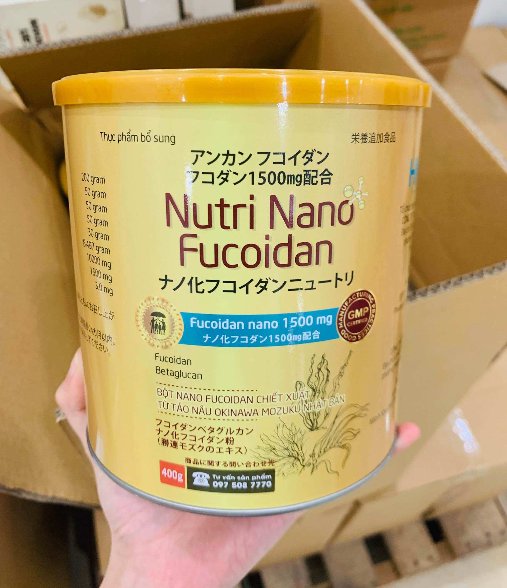 Nutri Nano Fucoidan- Thực dưỡng miễn dịch- Hũ 400g