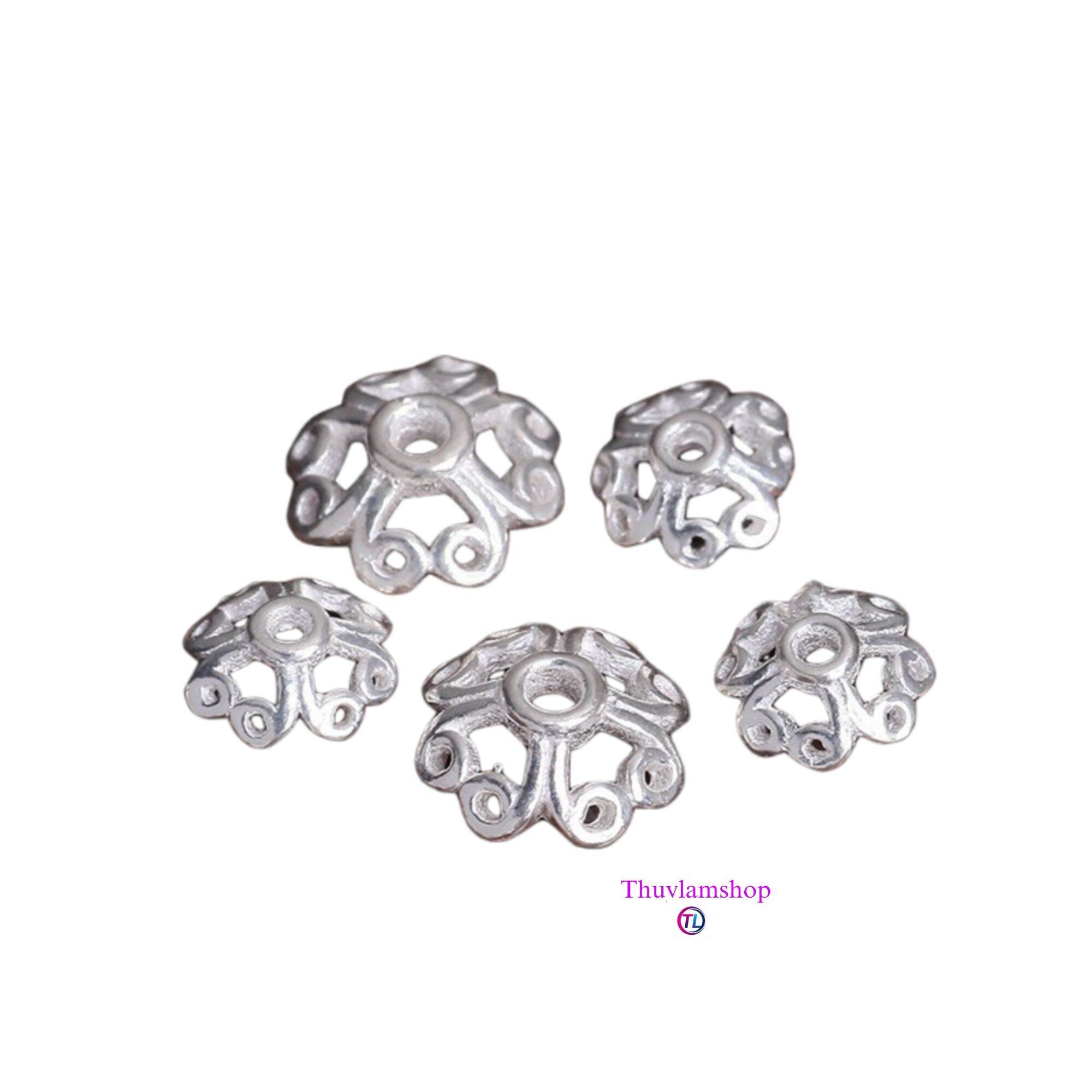 Charm ốp đá đế vương miện 6-8li bạc 925 vĩnh viễn bảo hành