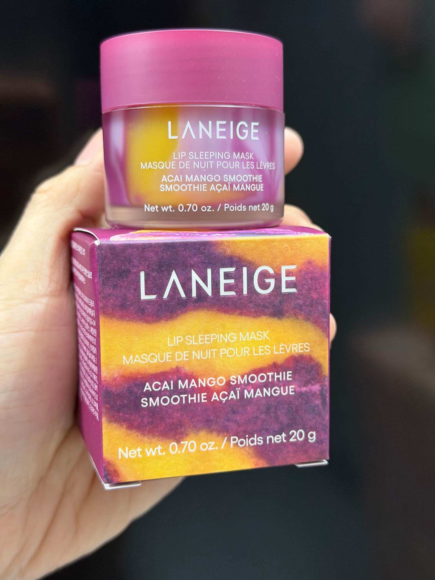 [AUTH 100%] DƯỠNG MÔI LANEIGE SLEEPING LIP MASK #ACAI MANGO SMOOTHER