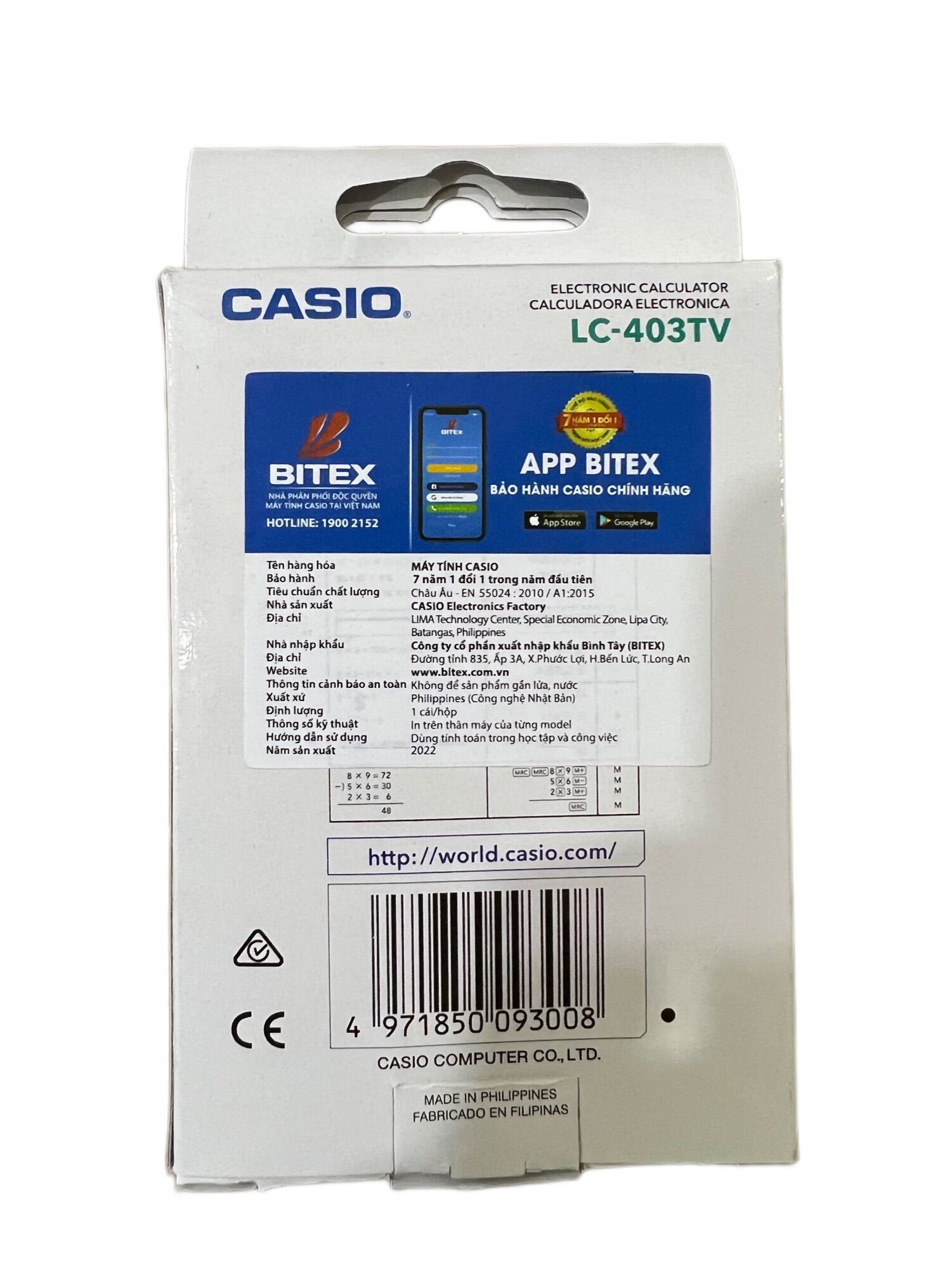 Máy tính bỏ túi CASIO LC 403TV