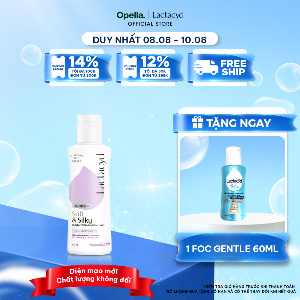 Dung Dịch Vệ Sinh Phụ nữ Lactacyd Soft & Silky Dưỡng Ẩm 150ml
